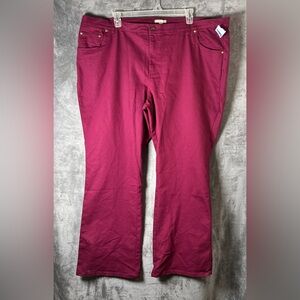 Woman Within Deep Red Trousers